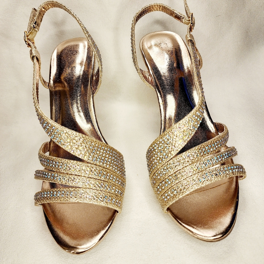 Silver Slipper Gold/Bronze Elegant Heel